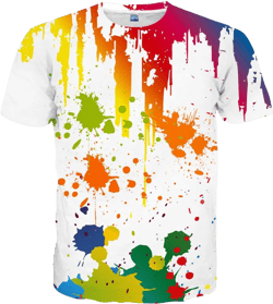 LAIDIPAS Shirts for Men Women Graphic Tees Unisex 3D Printed Short Sleeve Novelty Tops T-Shirts XX-Large Bc-white Painting