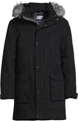 Lands' End Men's Expedition Winter Parka 3X-Large Big Black