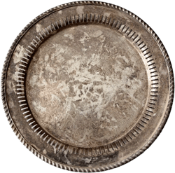 antique Gotham silver on copper tray