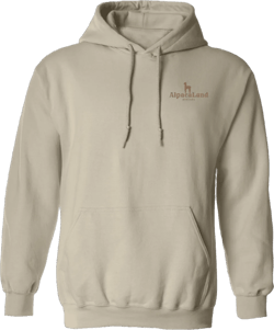 AlpacaLand Pullover Hoodie | Front Logo with Back Print Alpaca