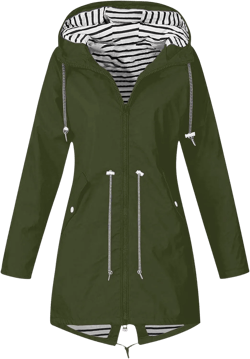 Women Water Resistant Rain Jacket Waterproof Windbreaker Plus Size Lightweight Hooded Raincoat Packable Travel Jacket 4X-Large 01-army Green