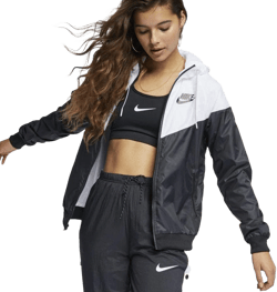 Nike Womens Sportswear Windrunner Jacket Medium Black/White
