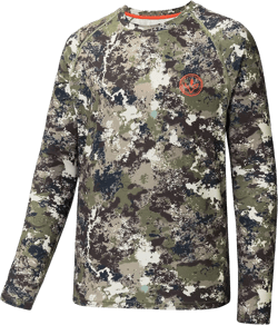 BASSDASH Men's Hunting Sun Shirt UPF 50 Lightweight Camo Performance Long Sleeve Stretch Fishing Hiking Tactical Tees Medium Grunge Camo