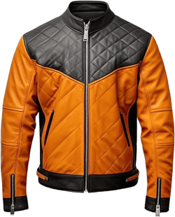 Men's Biker MultiColor Leather Jacket, Leather Biker Jacket for Men, Faux Leather Biker Bomber Jacket 3X-Large Mustard and Black