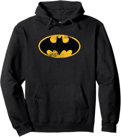 DC Batman Logo Classic Distressed Pullover Hoodie