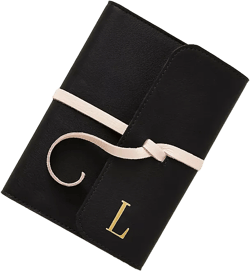 Monogram Faux-Leather Wrap Lined Journal