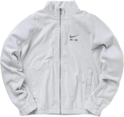 Nike Air Women's Corduroy Fleece Full-Zip Jacket, Pure Platinum-silver Large Pure Platinum-silver