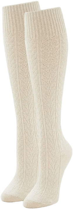 Cable Knit Knee-High Socks