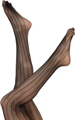 Striped Fishnet Tights