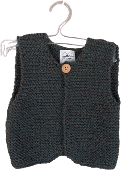 Shepherd vest &quot;Apoutsiak&quot; in wool and alpaca