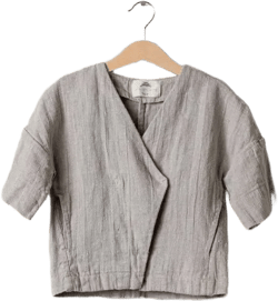 Warm Kimono Jacket Martine, Linen Kimono for Kids, Natural Linen, Kimono Rompers, Toddler Kids Coat, Autumn Clothing | Optional Embroidery