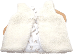 Reversible sleeveless shepherd&#39;s vest