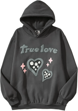 Y2K Streetwear Zip Up Hoodie Star Graphic Puff Print Oversized Hoodie Jacket Sweater Sweatshirt for Women