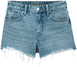 Bite High Rise Denim Short With Logo Pocket