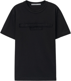 Unisex Tee With Distressed Logo In Cotton Jersey