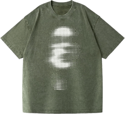 Men's Vintage Oversized Tee Shirts Hiphop Rapper Print Acid Wash Tops Streetwear Graphic Cotton Short Sleeve Black Shirt X-Large Green