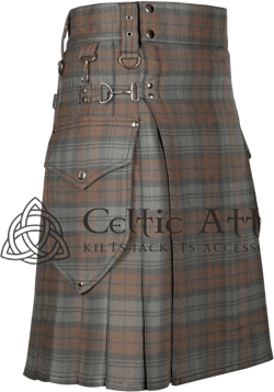 Made to Order - Scottish Tartan Utility Cargo Pockets Kilts for Men - 13 Oz Fabric - 60 Tartan Choices