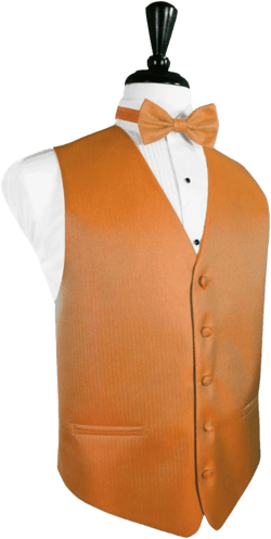 Tangerine Tuxedo Vest and Bow Tie in Assorted Patterns