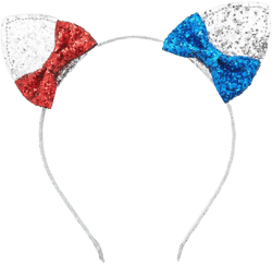 Sequin Bow Cat Ear Headband