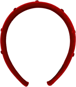 Heartfelt Velvet Headband- Red