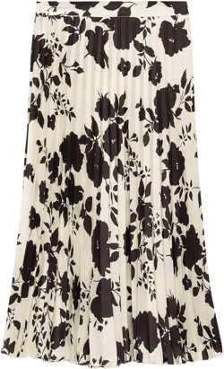 Printed pleated skirt