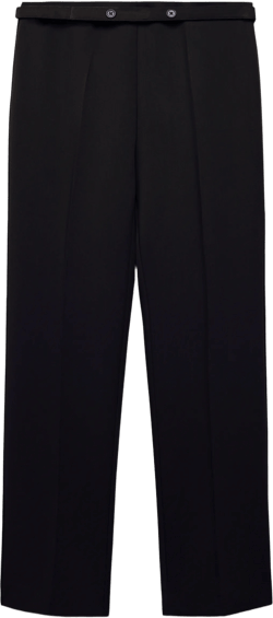 Belt straight-fit trousers