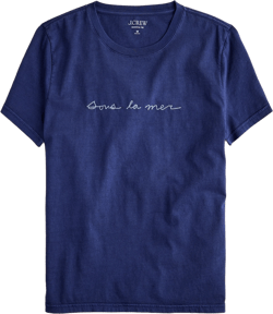 Classic-fit "Sous La Mer" Graphic T-shirt For Women