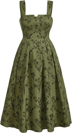 SHEIN MOD Plus Size Women's Spring Summer Floral Print Maxi Elegant Camisole Dress, For Christmas