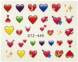 Wrapables 250+ Smile Water Transfer Nail Decals 3D Nail Art Nail Decals (8 sheets)
