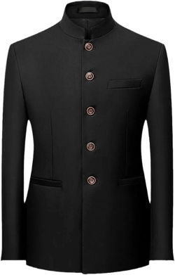 DGHM-JLMY Mens Stand Collar Business Sport Coats Casual Single Breasted Suit Blazer Jackets Mandarin Collar Business Dress Coat