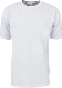 Shaka Wear Men's T Shirt – Max Heavyweight Cotton Short Sleeve Crew Neck Plain Tee Top Tshirts Regular Big Tall Size S-7XL X-Large White