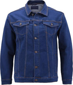 Men’s Classic Multi Pocket Button Up Stretch Denim Casual Trucker Jean Jacket Large Blue