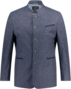 JP 1880 Menswear Big & Tall Plus Size L-8XL Jacket, Traditional Costume, Linen Mix, Traditional Lining, up to Size 70 820556 Navy Blue 56