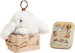 [BunnyLulu]Handmade Soft Bunny PomPom Keychain With Tin Gift Box, DIY Bag Charms, Phone Charms, Keychains, Car Mirror Accessories, Fashion Accessories, Plush Pendants, Gifts For Women Girls Ladies Kids,Key Chain Accessories Suitable For Gifts, Wallets, School Bags, Backpacks, And Satchels,Gifts For Boyfriends And Girlfriends, Gifts For Family Members, Gifts For Teachers, Gifts For Employees