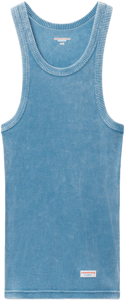 Men's Racerback Tank In Ribbed Cotton