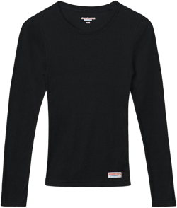 Long-sleeve Tee In Ribbed Cotton Jersey