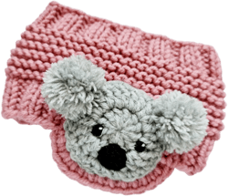 Koala Headband, Ear Warmer, Knit Headband, Head Wrap, Girls Headband, Earmuffs, Kids Outfit, Girls Outfit, Winter Accessories, Pink headband