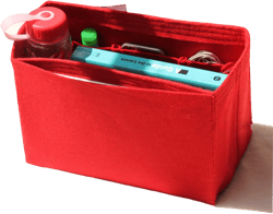 Puzzle Organizer (w/ Milk Water Bottle Holder), Tote Felt Purse Insert, Cosmetic Makeup Diaper Liner Bag, Belongings