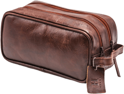 Personalized Leather Dopp Kit Bag, Monogram Dual Compartment Leather Toiletry Bag for Men, Travel Case, Groomsmen Gifts, Fathers Day Gifts