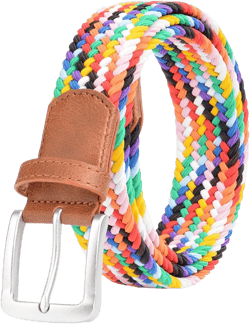 YWHCHI Elastic Braided Belt – Unisex Multicolored Woven Stretch Belt for Womens Jeans Golf Casual Shorts Pants : Clothing, Shoes & Jewelry
