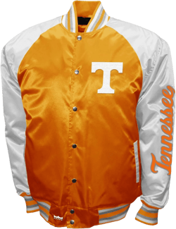 2Bhip NCAA University of Tennessee Adult Orange Vintage Style Lightweight Satin Bomber Varsity Jacket