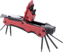 Birchwood Casey Universal Gun Multi-Tool | Durable Versatile Compact Portable Gunsmithing 14-in-1 Tool | Bits, Bit Driver, Multiple Wrenches, Knife & Pin Punch Included