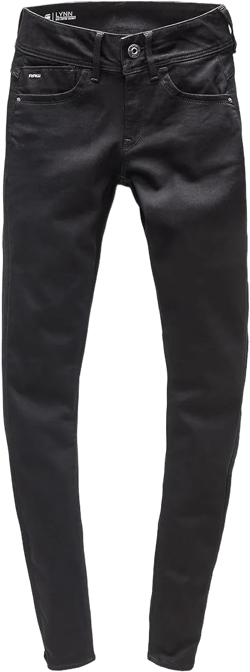 G-STAR RAW Women's Lynn D Mid Rise Super Skinny Fit Jeans 25W x 34L Pitch Black B964-a810