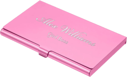 Personalized BUSINESS CARD HOLDER Case Cases Wallet Gift for Women Mom Her Gift Realtor Pink Rose Gold Birthday Boyfriend Custom Engraved