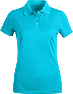 MOHEEN Women's Quick Dry Short Sleeve Polo Shirts Moisture Wicking Performance Athletic Golf Polo Large Sky Blue
