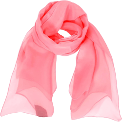 SERENITA Christmas Scarf Valentine Women Silk Feel Chiffon Soft Sheer lightweigt solid neck evening bridal head scarf One Size Pink