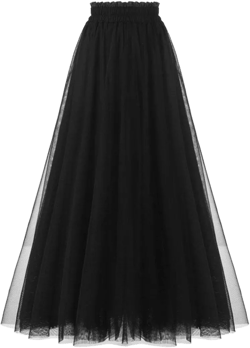 OBBUE Women's A Line Tulle Party Evening Tutu Skirts Tea Length