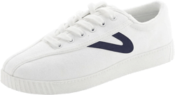 TRETORN Women's Nylite Plus Canvas Sneakers 9.5 White/Navy