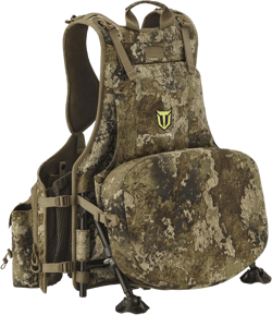 TIDEWE Turkey Vest with Seat, Hunting Vest with Game Pouch and Kickstand, Strut Camo Turkey Hunting Clothes for Men Women
