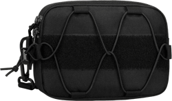 Tactical Molle Admin Dump Pouch, Molle Pouches for Vest Utility EDC Pouch Bag Dual-Purpose Sub Abdominal Dangler Drop with Molle Loop Back Strap Black